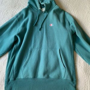 Champion forest green reverse weave hoodie